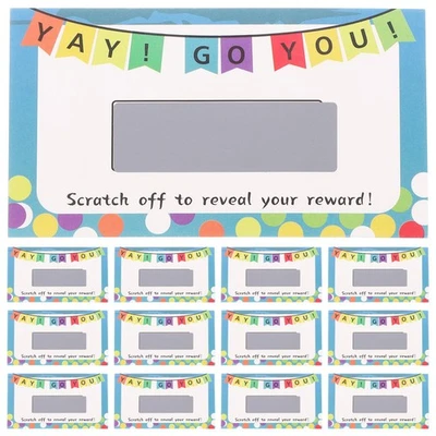  100 Pcs Scratch off Cards Reward Chart for Kids Inspirational Ticket - Image 1 of 4