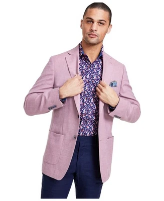 Tallia Mens Slim fit Sport Coat Blazer 44 R Purple Solid - Image 1 of 2