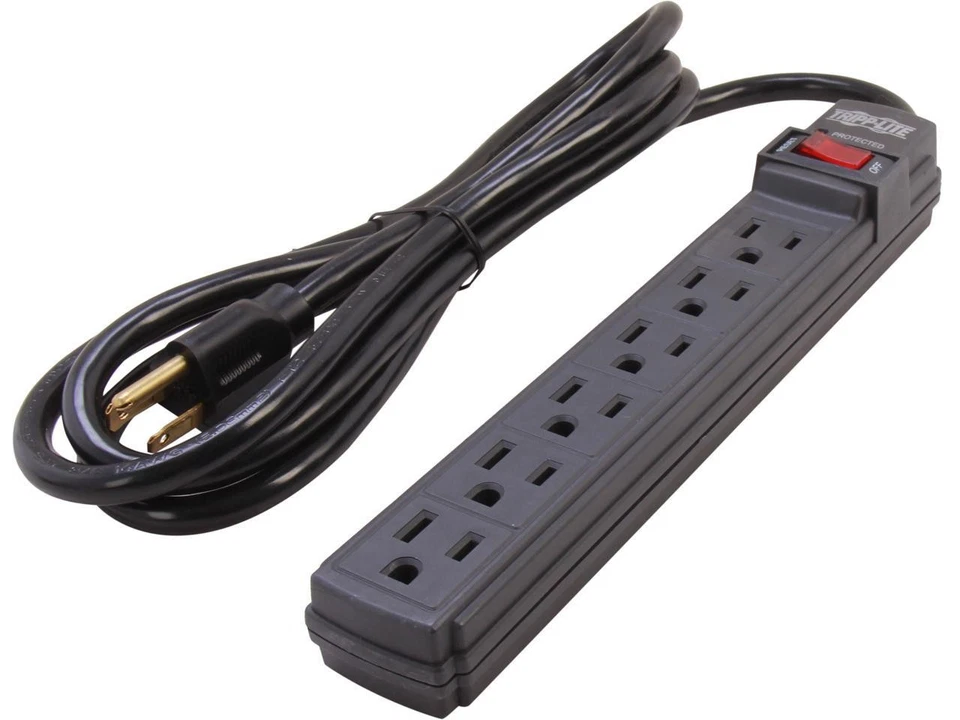 TRIPP LITE TLP6B 6 Feet 6 Outlets 360 Joules Protect It! Surge Suppressor Black - Image 1 of 4