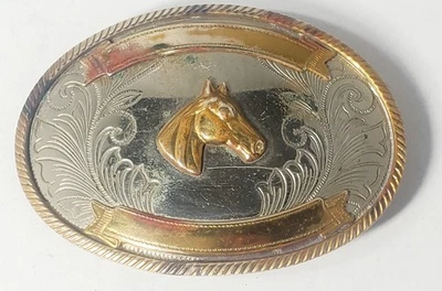 Lote de hebillas de cinturón de vaquero vintage Germam Silver Western Horse Rodeo Foto 1 de 4