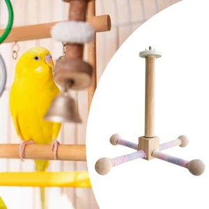 Vogel rotierend Barsch Spielzeug springender Vogelkäfig Zubehör Holzrad Papagei Spielzeug für - Bild 1 von 7