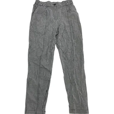 Pantalones Urban Outfitters Silence + Noise para mujer 0 negro blanco guinga tiro alto Foto 1 de 4