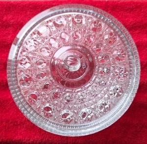 Vintage Indiana Glass Clear Candy Dish in the Windsor Button and Cane Pattern - Picture 1 of 5