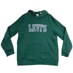 Levis Sweatshirt Hoodie Herren Large Grün Standard Logo Pullover Kängurutasche - Bild 1 von 10