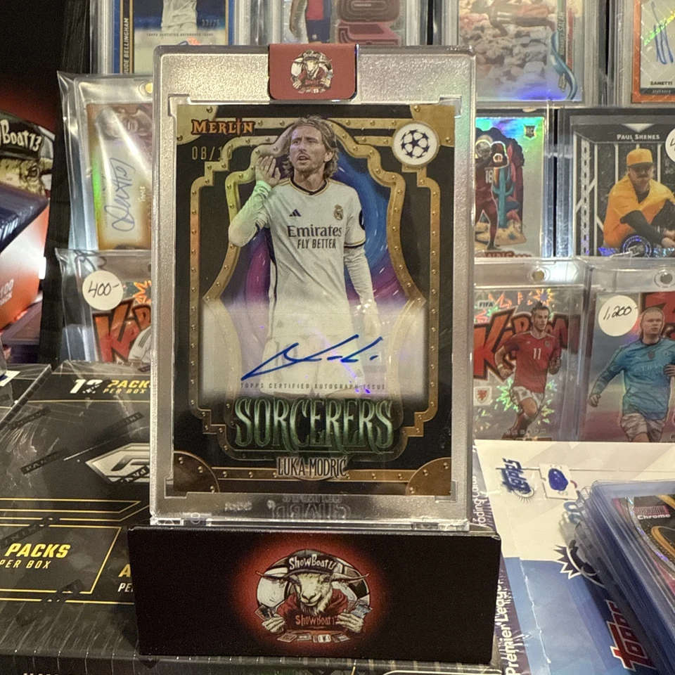 2024 Topps Merlin Sorcerers’s Autograph Black 8/10 Luka Modric Real Madrid - Image 1 of 3
