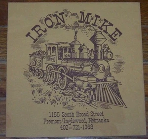 Iron Mike 1155 South Broad Street Fremont Inglewood Nebraska Vintage Menu - Picture 1 of 2