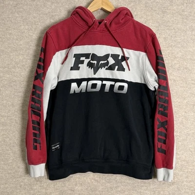 Fox Racing Moto Pullover Hoodie Mens Medium Motocross Sweatshirt Y2K Big Logo - Image 1 of 3