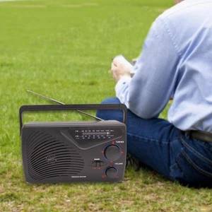 Portable Radio Multipurpose Home Birthday Retro Style Easy to Use Gift FM AM - Picture 1 of 7