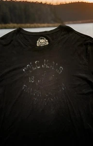 (VINTAGE) RALPH LAUREN POLO JEANS FADING LOGO GRAPHIC T SHIRT BLACK MENS SIZE XL - Picture 1 of 5