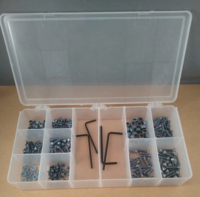 Blue Metric Screw and Nut Kit with Container RC Car Parts Traxxas Losi Tamiya - Image 1 of 4