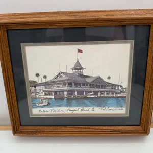 Ted Crane 1982 Lithographie Balboa Pavillon Newport Beach CA signiert - Bild 1 von 10
