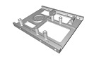 plate mount for 32mm floppy drive Gotek STM32 OLED bracket 3D printed