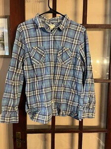 L.L. Bean Women’s Blue Flannel Size Large Fit - Picture 1 of 3