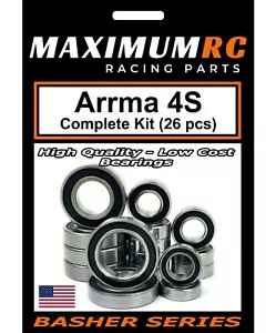MAXRC - Arrma 4S Kraton Outcast BLX V1 V2 Complete Bearings Upgrade Kit (26 pcs) - Picture 1 of 3