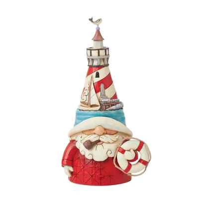 Jim Shore LIGHTHOUSE HAT GNOME FIGURINE-HARBOR HELPER 6016520 Brand New