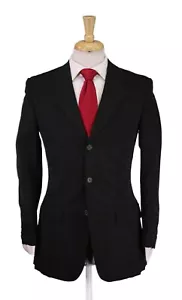Prada Black Techno Fabric Solid Black 3-Btn Suit 36R - Picture 1 of 10