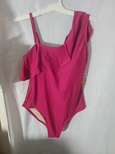 Women's Ruffle One Shoulder High Coverage One Piece Swimsuit - Kona - Picture 1 of 6