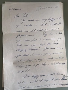 1948 Pop singer Hollywood actor Vic Damone signed autograph letter Frank Sinatra - Picture 1 of 4