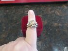 Beautiful SOLID 14K YELLOW GOLD 0.65 CT GENUINE DIAMOND RING Size 7 3/4   14.3gr