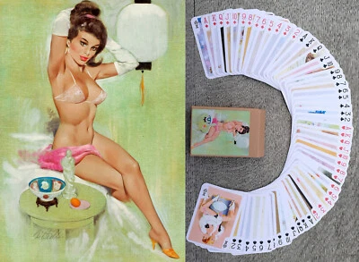 Playing Cards ~ PIN-UP WOMEN Vintage Sexy Pin Up Ladies in Pretty Lingerie 034 - Image 1 of 4