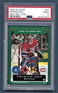 1995 Playoff One-on-One Patrick Roy Canadiens #55 PSA 9 #42161233  (HOF 2006)
