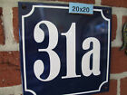Hausnummer Emaille Nr 31a weisse Zahl auf blauem Hintergrund Mega 20 cm x 20 cm 