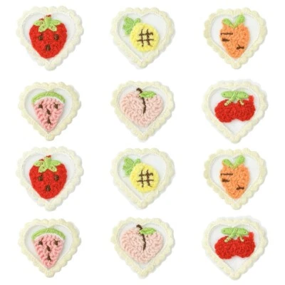 30pcs Embroidery Heart Cloth Iron On Sew On Patches for Clothes Costume Decor - Image 1 of 4