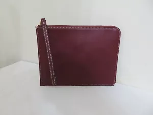 BOLSO CARTERA RÚSTICO DE CUERO GILI MERLOT NUEVO - Imagen 1 de 4