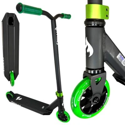 Chilli Pro Base S Stunt-Scooter Park-Trick-Tret-Roller H=79cm Schwarz/Grün