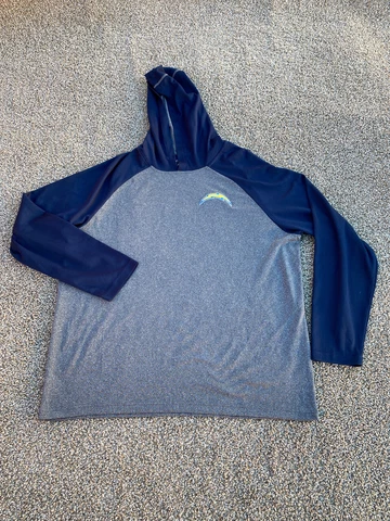 Los Angeles Chargers Sweatshirt Mens XL Gray Blue Pullover Hoodie Antigua NFL Cover