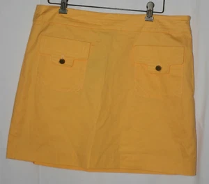 Tory Burch Perer Yellow Skirt Sz 12 Short 12101317 NWT New - Picture 1 of 9