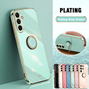 Plating Ring Case For Samsung A15 A16 A25 A36 A55 A56 A05s Shockproof Soft Cover - Picture 1 of 20