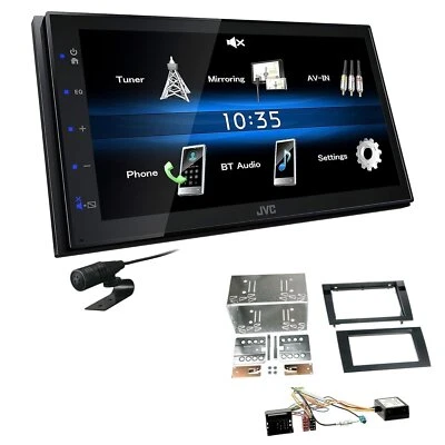 JVC 2 DIN Digital Autoradio Bluetooth für Seat Exeo ab 2009 schwarz inkl Canbus - Bild 1 von 4