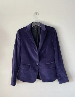 Rag & Bone Blazer Women’s Size 0 Velvet Print Lexi One Button Lined Holiday Glam - Image 1 of 4