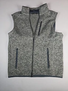 Beverly Hills Polo Club Mens Size Large Heather Gray Fleece Full Zipper Vest - Picture 1 of 5