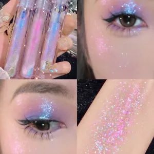 Glitter Highlighter Liquid Eye Shadow Waterproof Shimmer Shake HighGloss Bright - Picture 1 of 14
