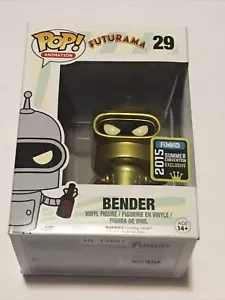 Funko! Pop! Figurina esclusiva in vinile Futurama Gold Bender 2015 Summer Con #29 leggi - Foto 1 di 7