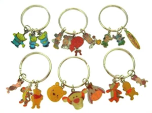 Disney 6 Pc LOT Authentic Key Chain Key Ring Disneyana Collectibles Assort 4 New - Picture 1 of 2