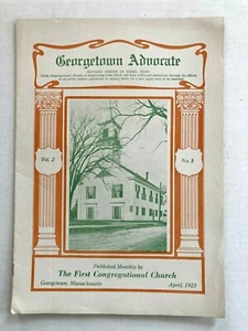 De colección periódico local The Georgetown Advocate 1923 Massachusetts historia de la ciudad - Imagen 1 de 5