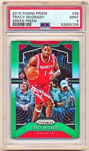 2019-20 Prizm Tracy McGrady Prizms Green #26 PSA 9 - POP 6 - Picture 1 of 2