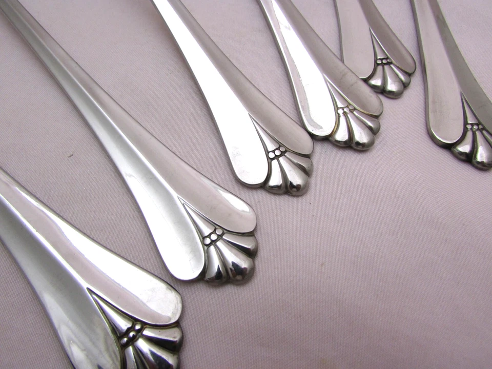 Oneida Community Stainless Royal Flute 10 piece serving set - Image 1 of 3