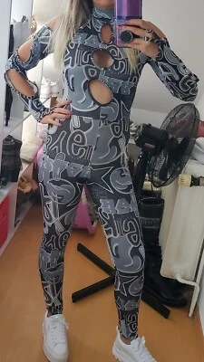 Einteiler Gr.34 mit Ausschnitten  - Bild 1 von 3