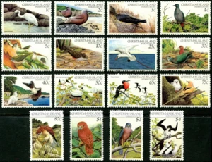 1982-83 Christmas Island Birds Definitives Set Completo de 16 Estampillada sin montar o nunca montada, limpio y fresco - Imagen 1 de 1