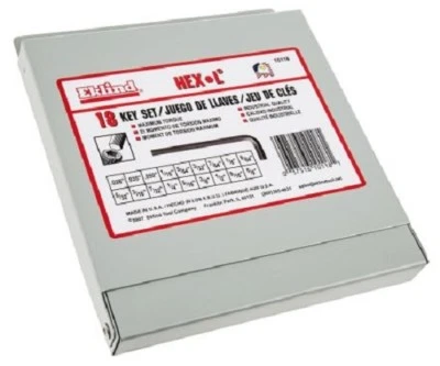 RS Pro Short Arm Hex Key Chrome Nickel Alloy - (Set 18 pieces) - REK10118 - Image 1 of 3