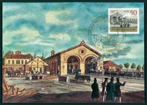 ALEMANIA RDA MK 1989 FERROCARRIL LEIPZIG-DRESDEN CARTA MÁXIMA MC CM m4865 - Imagen 1 de 2