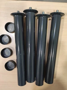 KIT 4 PIEDI LETTO CON VITE FISSA IN FERRO RETE A DOGHE DI RICAMBIO ALTEZZA 35cm - Foto 1 di 3