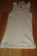 AMERICAN APPAREL Classic Girl M/OS Ribbed OFF WHITE 100% Cotton TOP Shirt