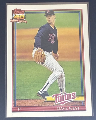 Tarjeta de béisbol MLB Minnesota Twins Dave West casi como nueva No 578 P Topps 40 años Foto 1 de 3