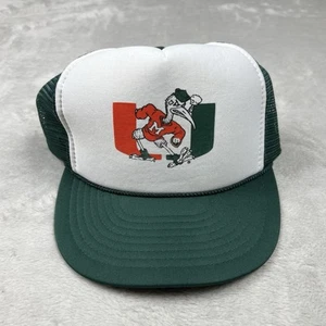 Vintage University Of Miami Hurricanes CANES Trucker Hat Cap 90’s NCAA - Picture 1 of 7