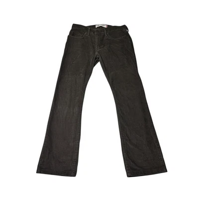 Jeans rectos ajustados de pana gris oscuro Levi's 514 para hombre talla 32x30 Foto 1 de 4